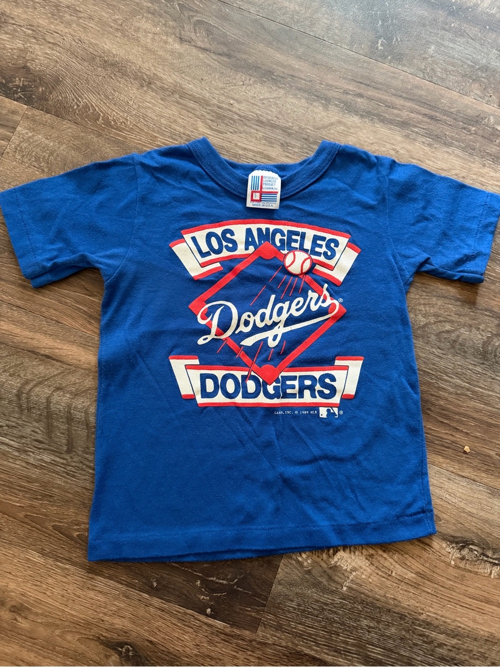 Vintage 1989 Los Angeles Dodgers MLB Youth T-Shirt Made in USA Size 7